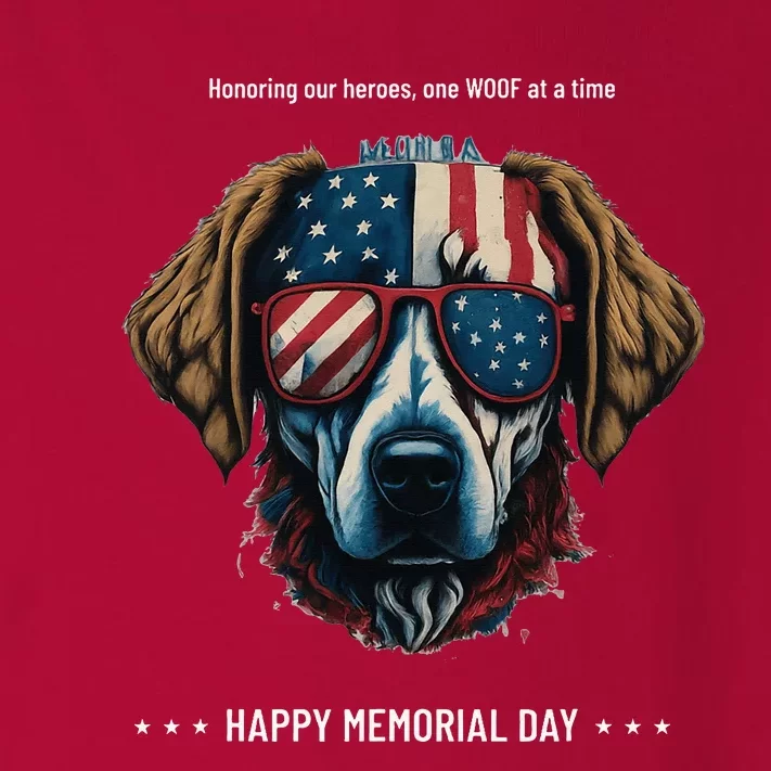 Memorial Day Patriotic Dog Toddler Long Sleeve Shirt