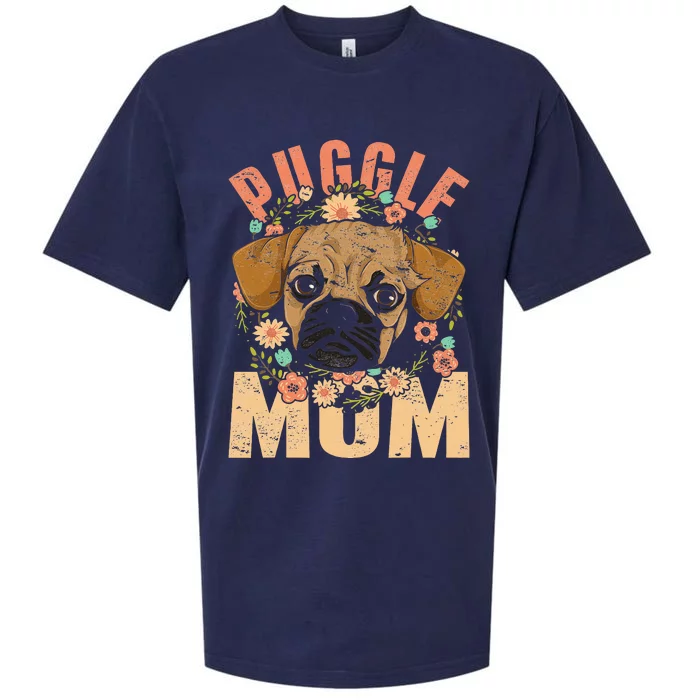 Mothers Day Pet Animal Dog Lover Puggle Mom Cute Puggle Sueded Cloud Jersey T-Shirt