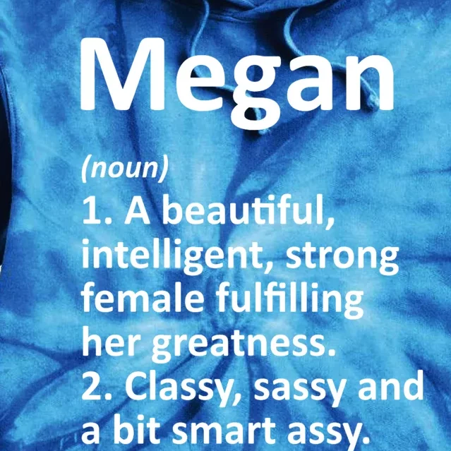 Megan Definition Personalized Name Funny Christmas Gift Tie Dye Hoodie