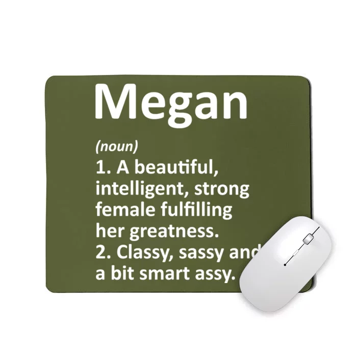 Megan Definition Personalized Name Funny Christmas Gift Mousepad