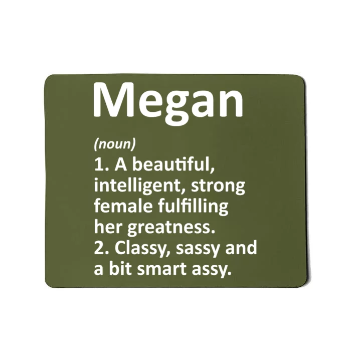 Megan Definition Personalized Name Funny Christmas Gift Mousepad