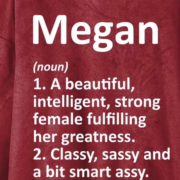 Megan Definition Personalized Name Funny Christmas Gift Hooded Wearable Blanket