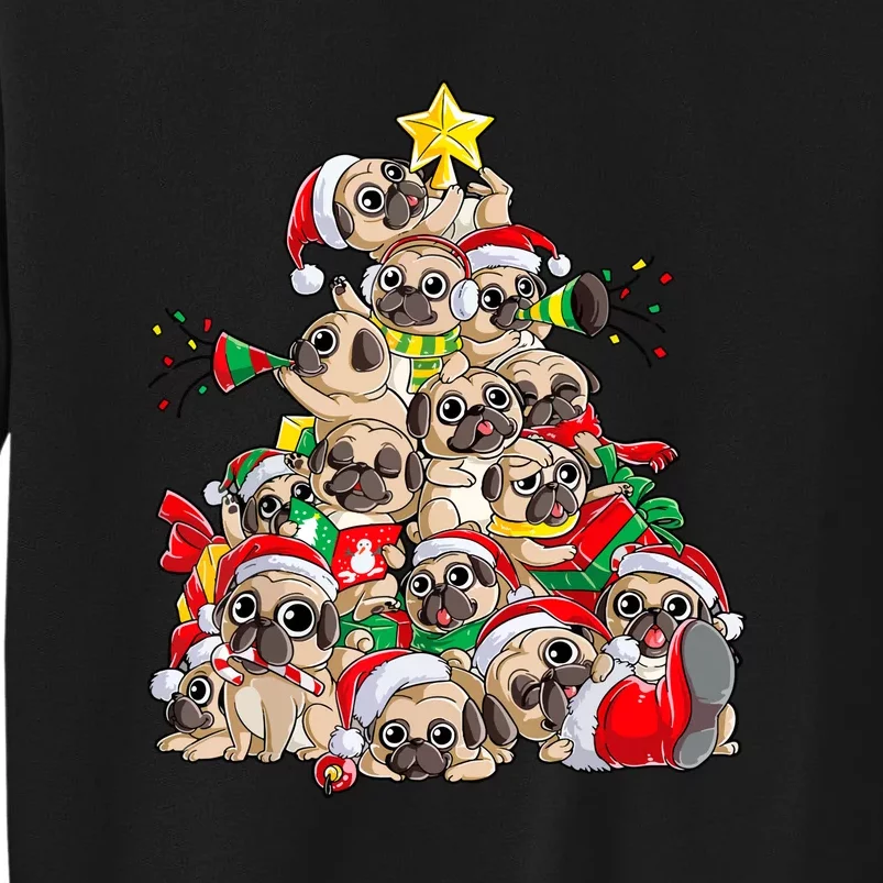 Merry Dogmas Pug Christmas Tree Dog Santa Xmas Girls Gift Sweatshirt