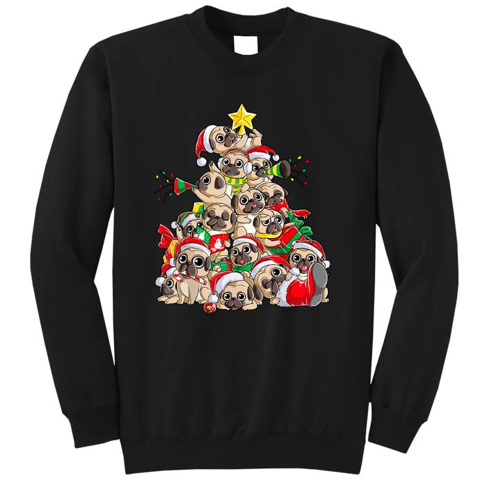 Merry Dogmas Pug Christmas Tree Dog Santa Xmas Girls Gift Sweatshirt