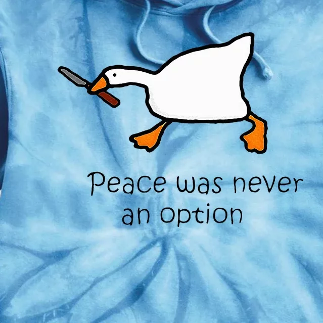 Murder Duck Peace Was Never An Option Duck With Knife Tie Dye Hoodie