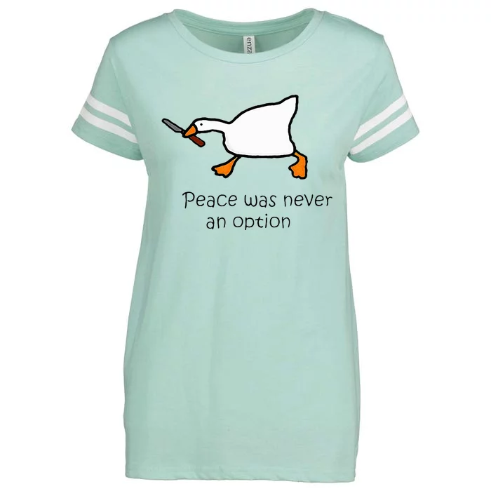 Murder Duck Peace Was Never An Option Duck With Knife Enza Ladies Jersey Football T-Shirt