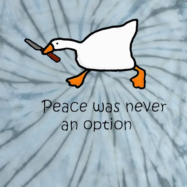 Murder Duck Peace Was Never An Option Duck With Knife Tie-Dye T-Shirt