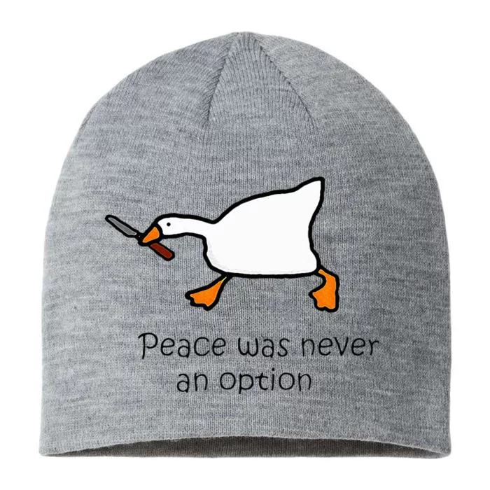 Murder Duck Peace Was Never An Option Duck With Knife 8 1/2in Sustainable Knit Beanie