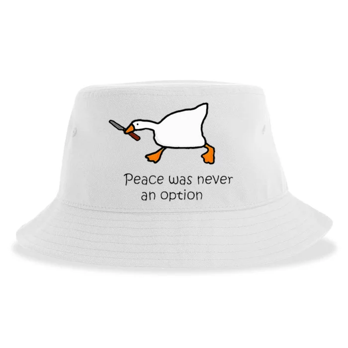 Murder Duck Peace Was Never An Option Duck With Knife Sustainable Bucket Hat