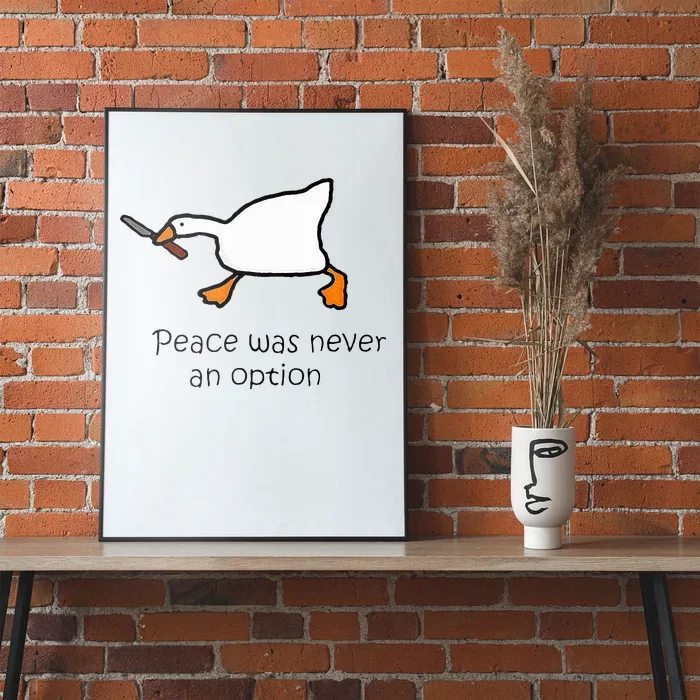 Murder Duck Peace Was Never An Option Duck With Knife Poster