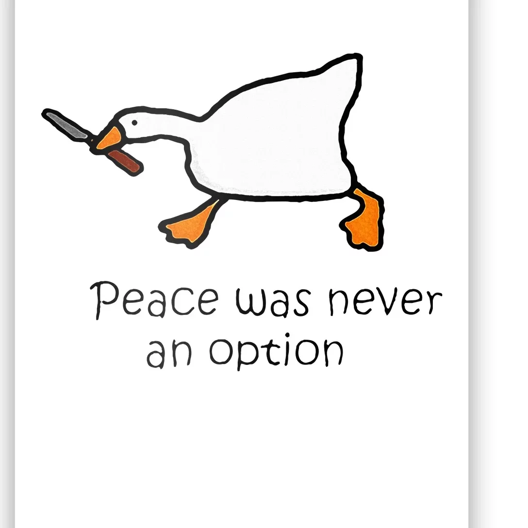 Murder Duck Peace Was Never An Option Duck With Knife Poster