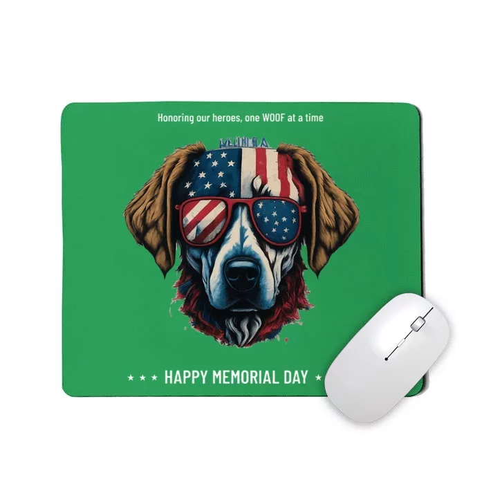 Memorial Day Patriotic Dog Mousepad