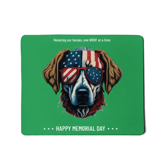 Memorial Day Patriotic Dog Mousepad