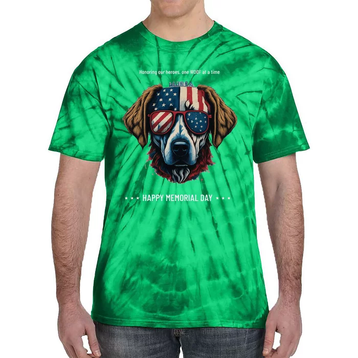 Memorial Day Patriotic Dog Tie-Dye T-Shirt