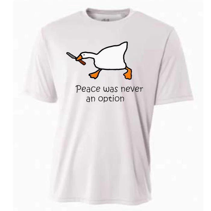 Murder Duck Peace Was Never An Option Duck With Knife Cooling Performance Crew T-Shirt