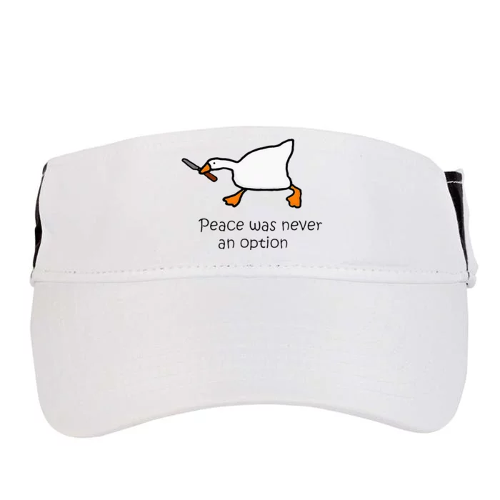 Murder Duck Peace Was Never An Option Duck With Knife Adult Drive Performance Visor