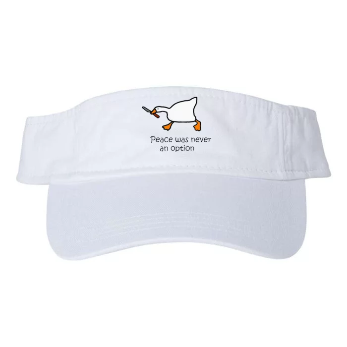 Murder Duck Peace Was Never An Option Duck With Knife Valucap Bio-Washed Visor