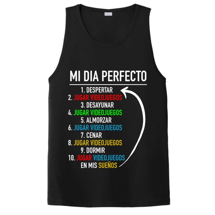 Mi Dia Perfecto Videojuegos My Perfect Day Video Games Gift Performance Tank