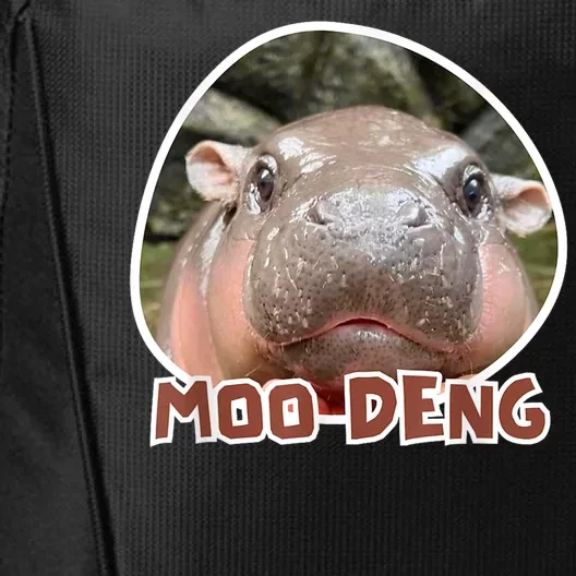 Moo Deng Pygmy Hippopotamus Funny Meme City Backpack