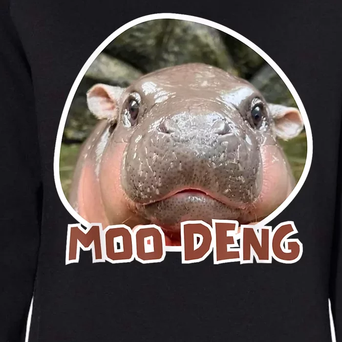 Moo Deng Pygmy Hippopotamus Funny Meme Womens California Wash Sweatshirt