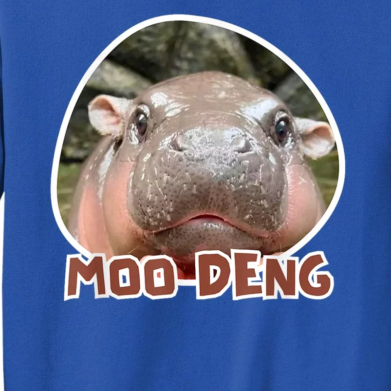 Moo Deng Pygmy Hippopotamus Funny Meme Tall Sweatshirt