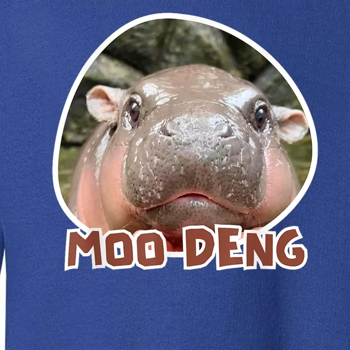 Moo Deng Pygmy Hippopotamus Funny Meme Toddler Sweatshirt