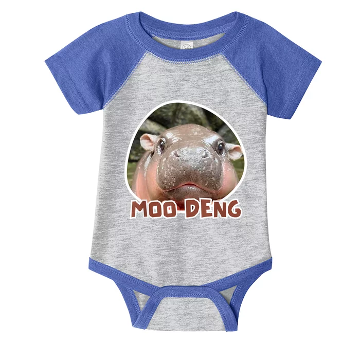 Moo Deng Pygmy Hippopotamus Funny Meme Infant Baby Jersey Bodysuit