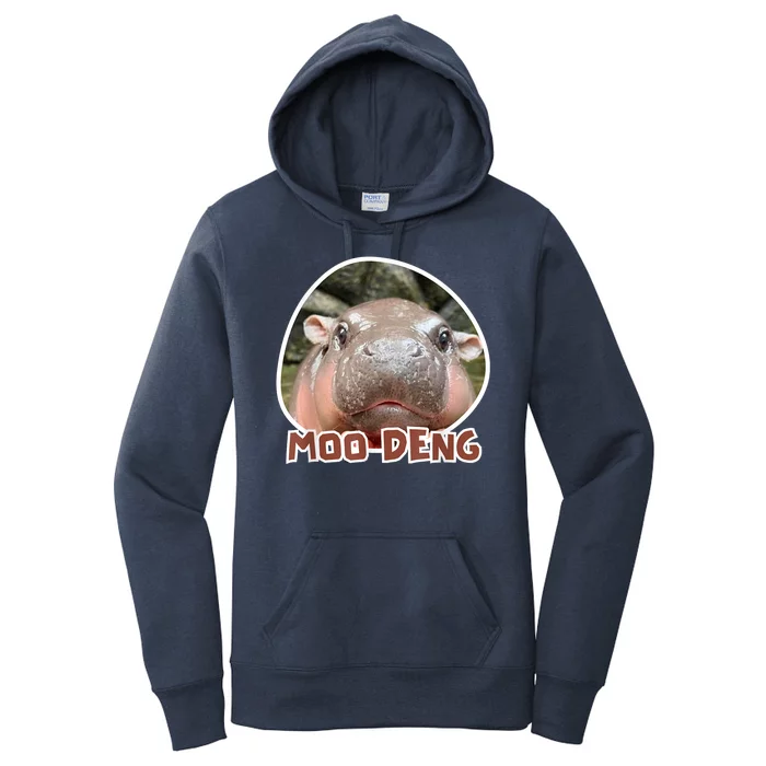 Moo Deng Pygmy Hippopotamus Funny Meme Women's Pullover Hoodie