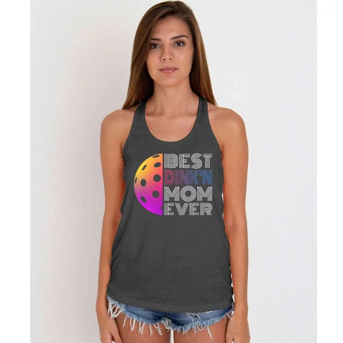 MotherS Day Pickleball Best DinkN Mom Ever Women's Knotted Racerback Tank