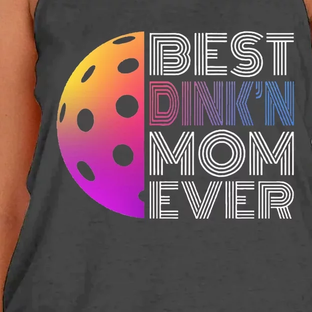 MotherS Day Pickleball Best DinkN Mom Ever Women's Knotted Racerback Tank