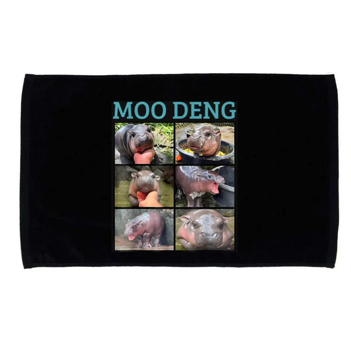 Moo Deng Picture Meme Funny Hippo Microfiber Hand Towel