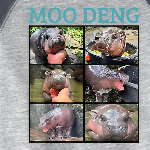 Moo Deng Picture Meme Funny Hippo Toddler Fine Jersey T-Shirt