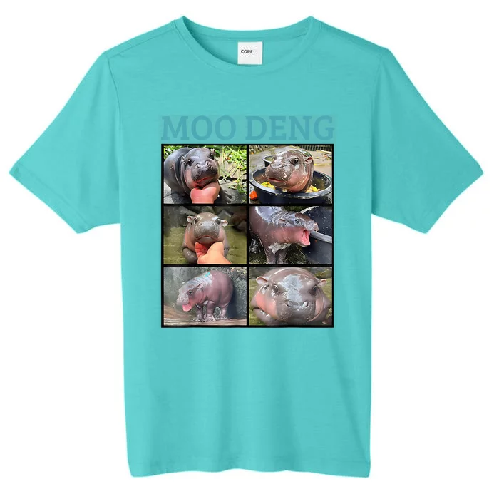 Moo Deng Picture Meme Funny Hippo ChromaSoft Performance T-Shirt