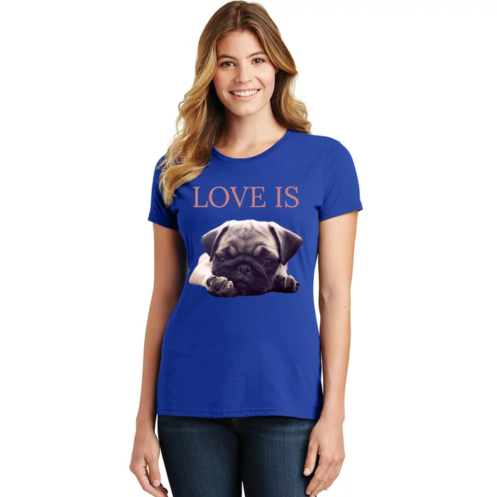 Mothers Day Pug Gift Pug Mom Life Love Dog Women's T-Shirt