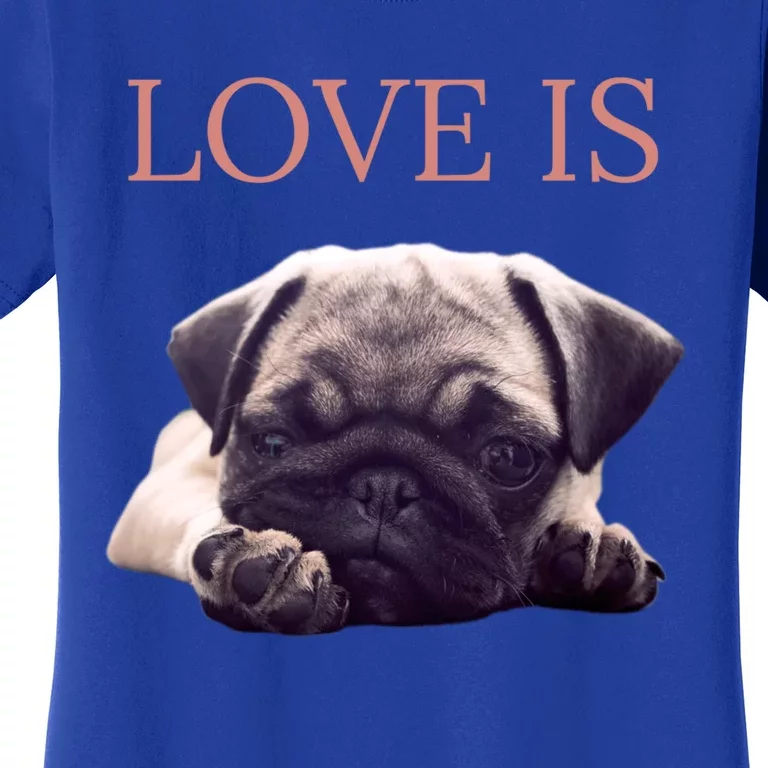 Mothers Day Pug Gift Pug Mom Life Love Dog Women's T-Shirt