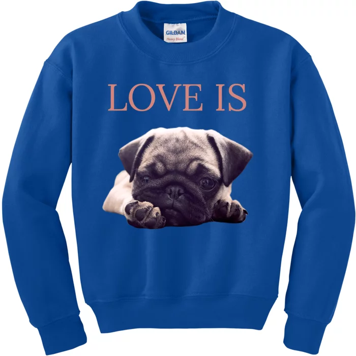 Mothers Day Pug Gift Pug Mom Life Love Dog Kids Sweatshirt