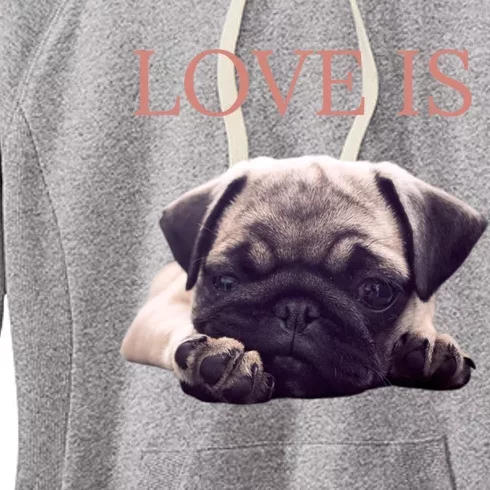 Mothers Day Pug Gift Pug Mom Life Love Dog Women's Fleece Hoodie