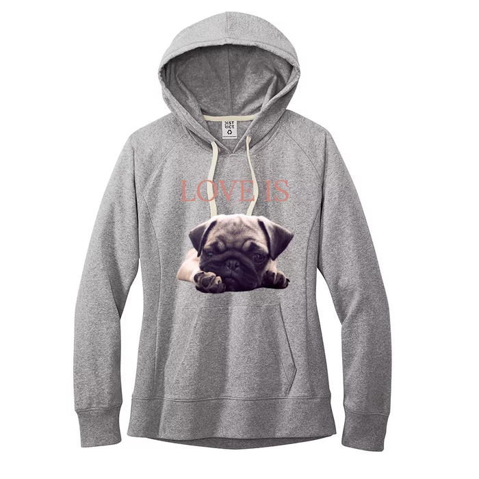 Mothers Day Pug Gift Pug Mom Life Love Dog Women's Fleece Hoodie