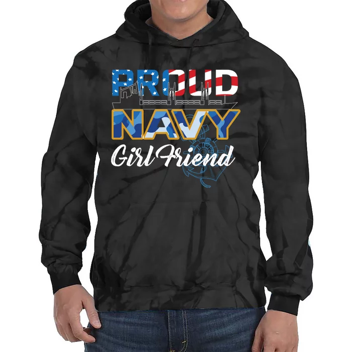 Memorial Day Proud Nav'y GirlFriend Tie Dye Hoodie