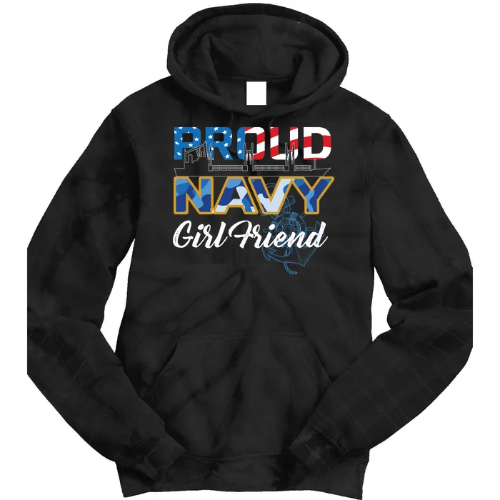 Memorial Day Proud Nav'y GirlFriend Tie Dye Hoodie