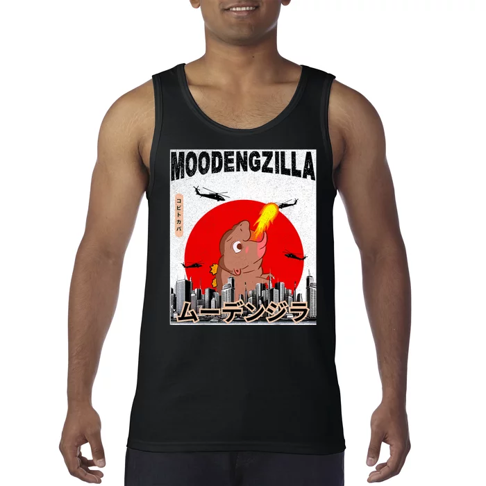 Moo Deng Pygmy Hippopotamus Funny Moodengzilla Tank Top