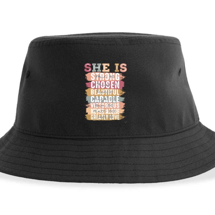 Mother’S Day Quote She Is Mom Sustainable Bucket Hat