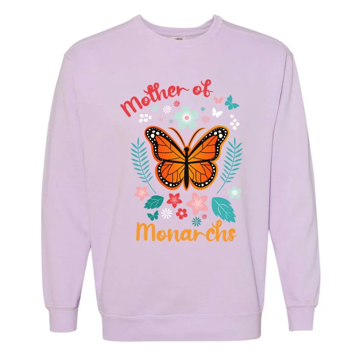 Mother's Day Queen Mom Tees Mother Of Monarchs Powerful Gift Garment-Dyed Sweatshirt