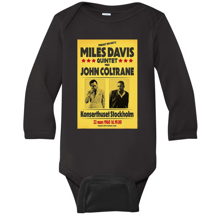 Miles D.Avis Quintet And John Coltrane Stockholm 1960 Baby Long Sleeve Bodysuit