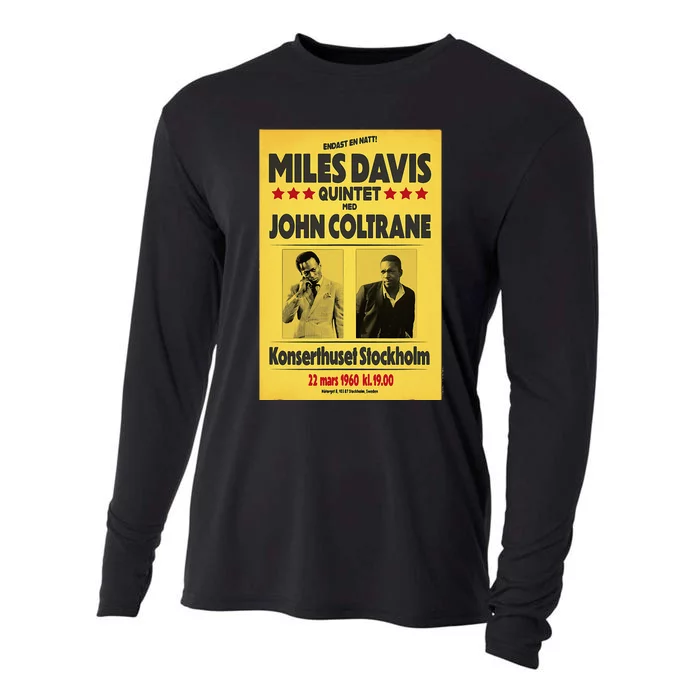 Miles D.Avis Quintet And John Coltrane Stockholm 1960 Cooling Performance Long Sleeve Crew