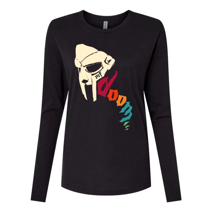 MF Doom Retro Womens Cotton Relaxed Long Sleeve T-Shirt