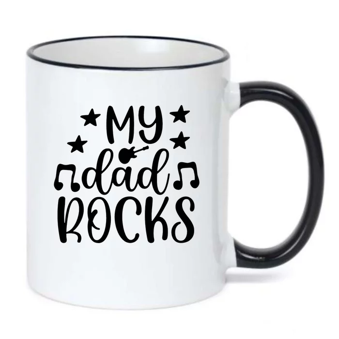 My Dad Rocks Musicial Black Color Changing Mug