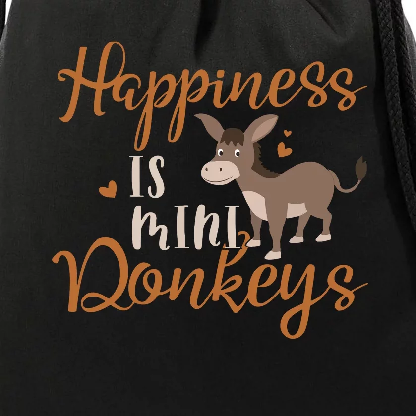 Miniature Donkeys Rancher Farmer Mini Donkey Lover Gift Drawstring Bag