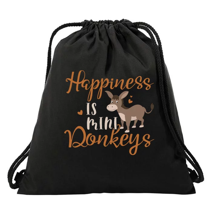 Miniature Donkeys Rancher Farmer Mini Donkey Lover Gift Drawstring Bag