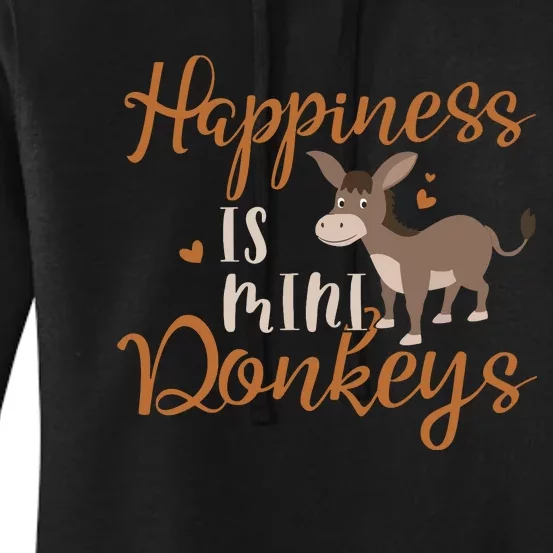 Miniature Donkeys Rancher Farmer Mini Donkey Lover Gift Women's Pullover Hoodie